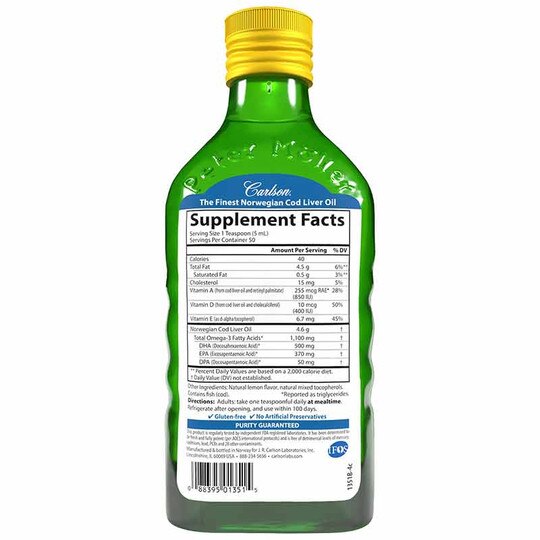 Cod Liver Oil 1100 Mg Omega-3s Liquid, CL